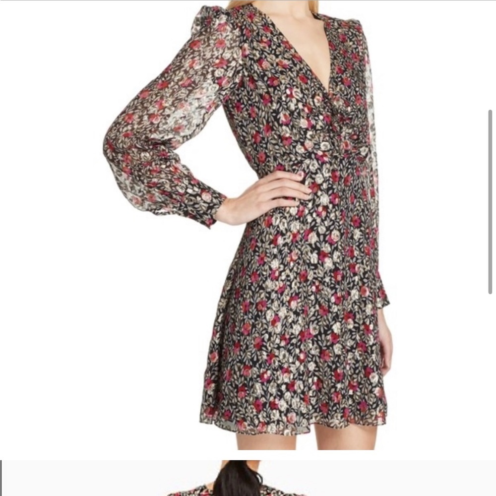 Kate spade floral metallic multi color black